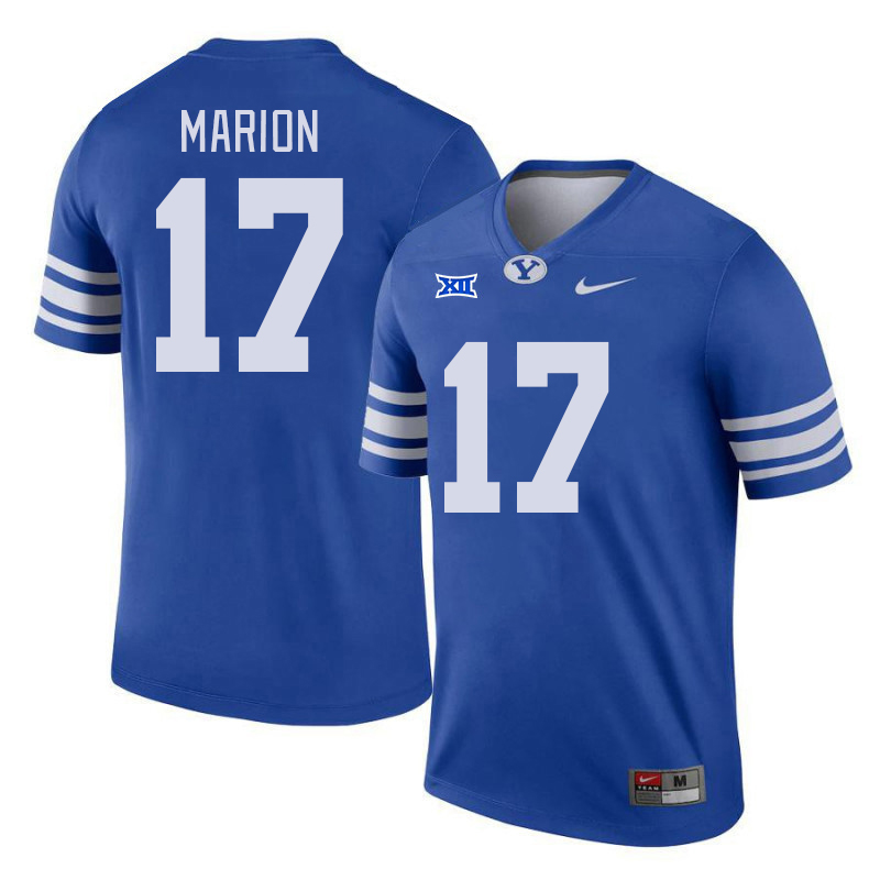 BYU Cougars #17 Keelan Marion Big 12 Conference College Football Jerseys Stitched Sale-Royal